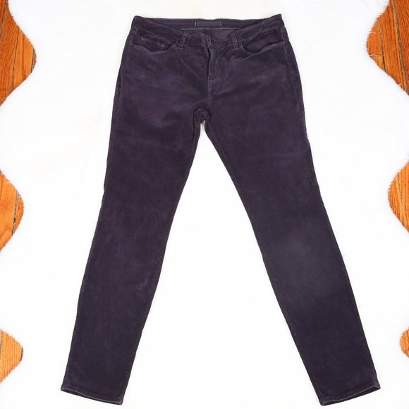 J Brand Pants - J Brand Purple Corduroy Skinny Leg Pants | Size 32
